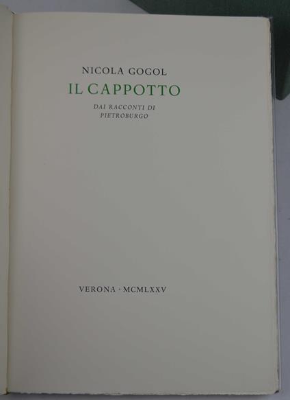 Il cappotto. Dai racconti di Pietroburgo - Nikolaj Gogol' - copertina