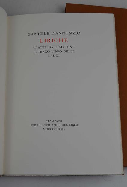 Liriche. Tratte dall'Alcione. Il terzo libro delle Laudi - Gabriele D'Annunzio - copertina