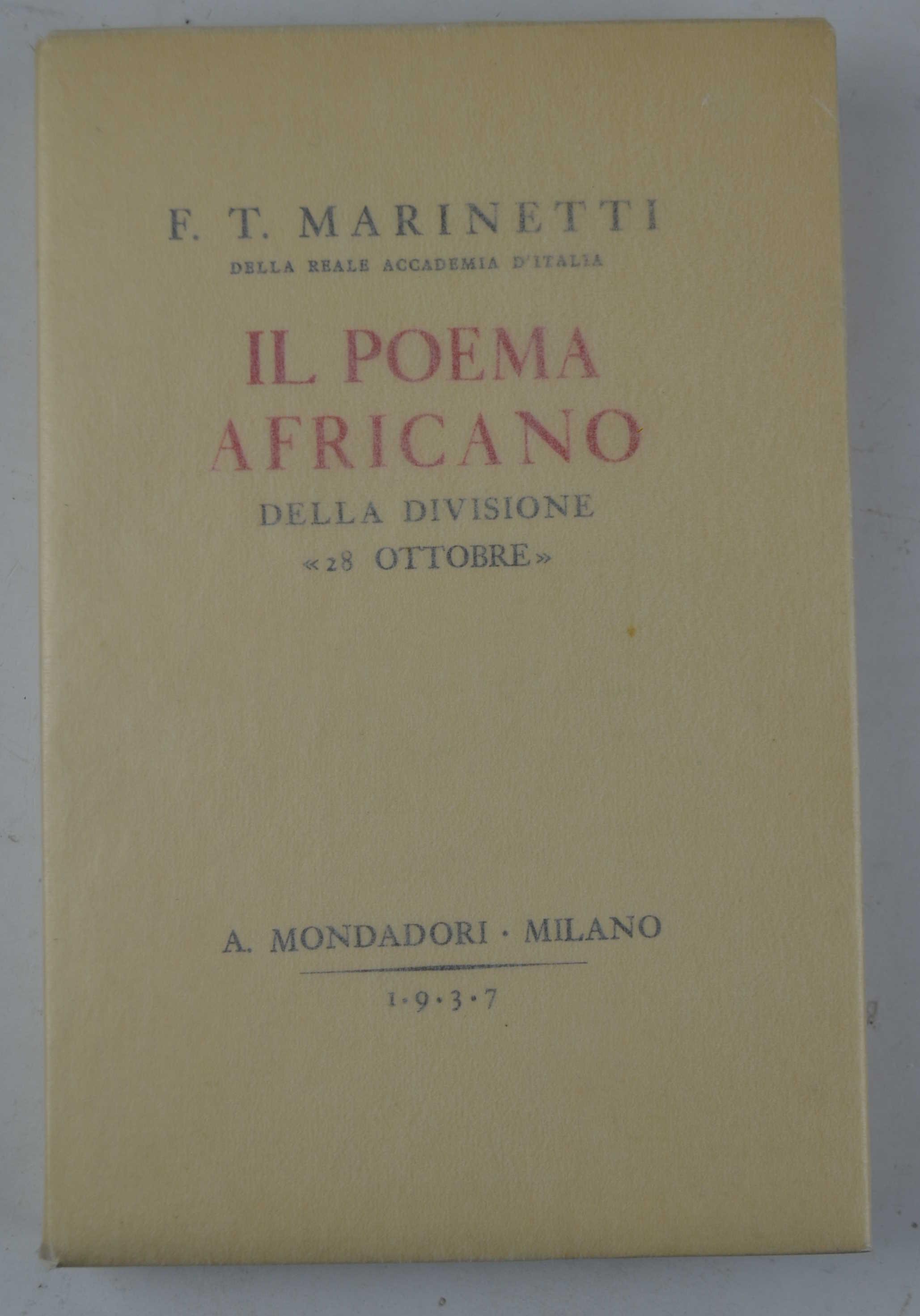 Il Poema africano della divisione "28 ottobre"