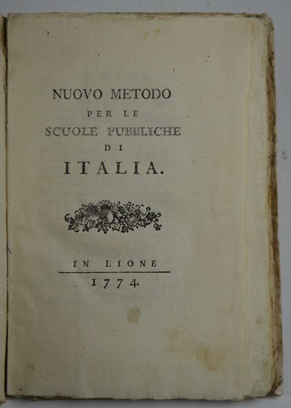 Nuovo metodo per le scuole pubbliche di Italia - copertina