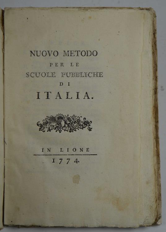 Nuovo metodo per le scuole pubbliche di Italia - copertina