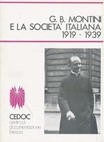 G.B. Montini E La Società Italiana 1919/1939
