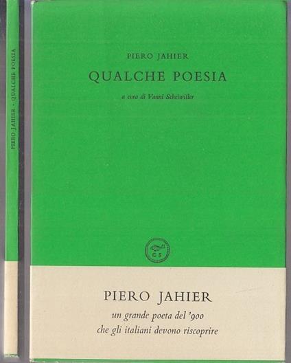 Qualche Poesia - Piero Jahier - copertina