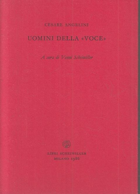 Uomini Della Voce - Cesare Angelini - copertina