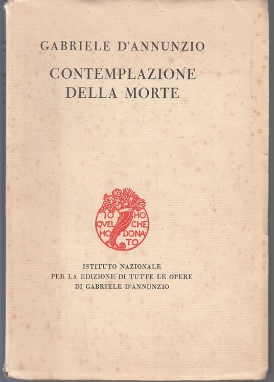 Contemplazione Della Morte - Gabriele D'Annunzio - copertina