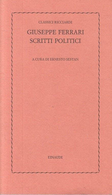 Scritti Politici - Giuseppe Ferrari - copertina