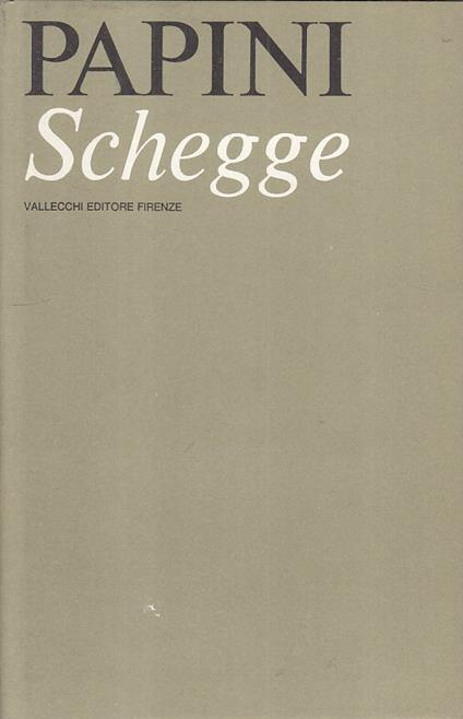 Schegge - - Giovanni Papini - copertina