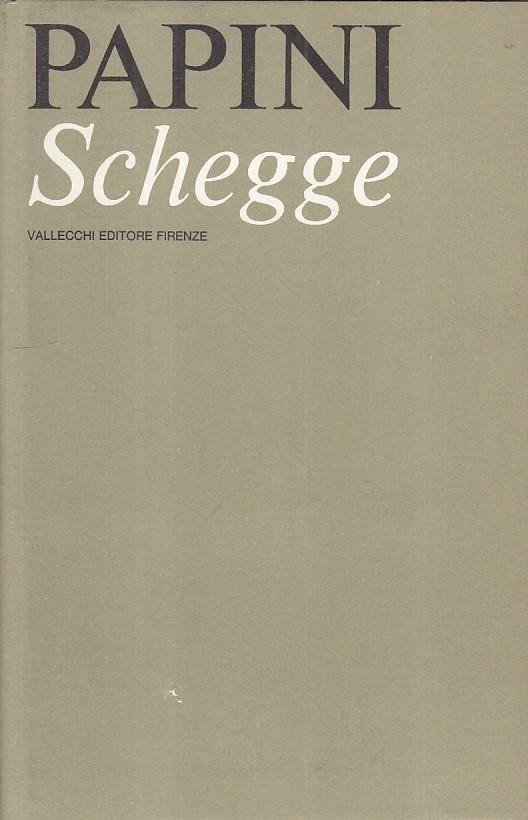 Schegge - - Giovanni Papini - copertina