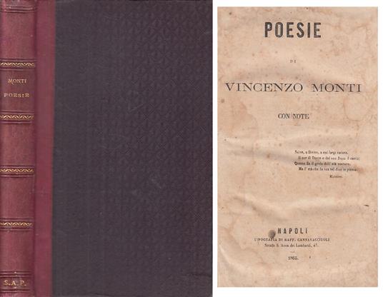 Poesie - - Vincenzo Monti - copertina