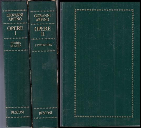 Opere 2 Volumi Storia Nostra Avventura- Giovanni Arpino- Rusconi - Giovanni Arpino - copertina