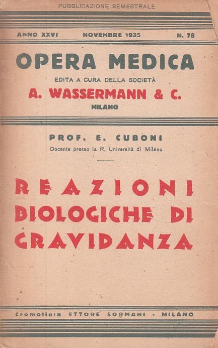 Reazioni Biologiche Di Gravidanza - copertina