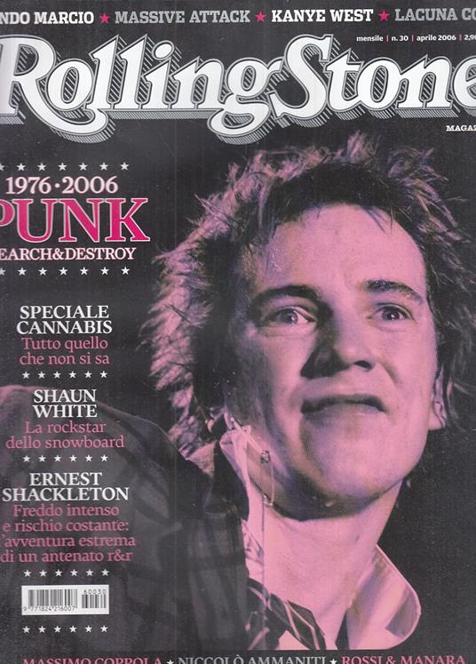 Rivista Magazine Rolling Stone N.30 1976/2006 Punk - copertina