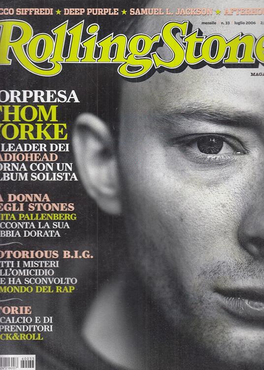 Rivista Magazine Rolling Stone N.33 Thom York - copertina