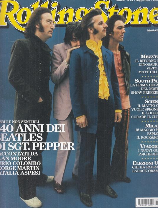 Rivista Magazine Rolling Stone N.43 Beatles Mika - copertina