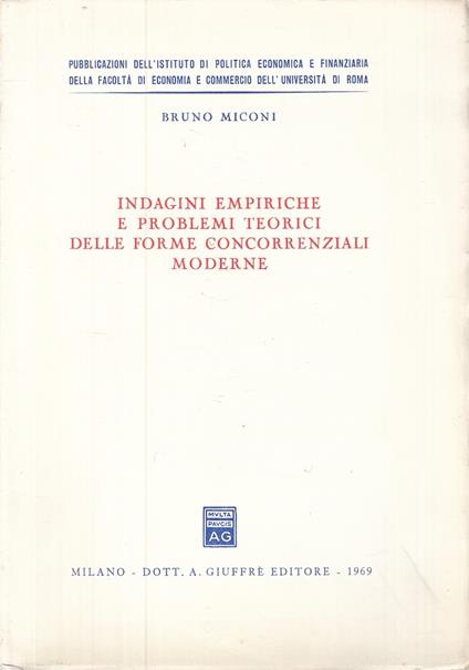 Indagini Empiriche Problemi Teorici - copertina
