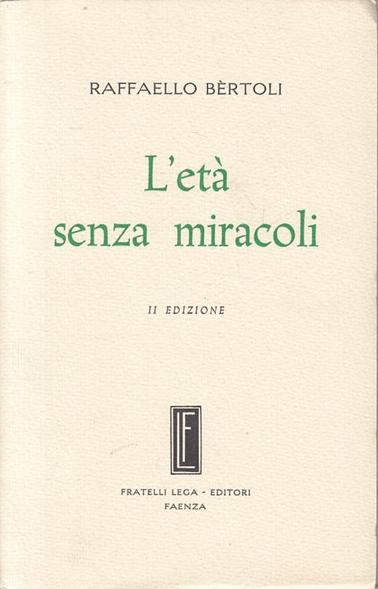 L' Età Senza Miracoli - copertina