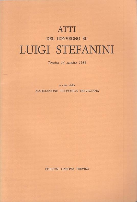 Atti Convegno Su Luigi Stefanini - copertina