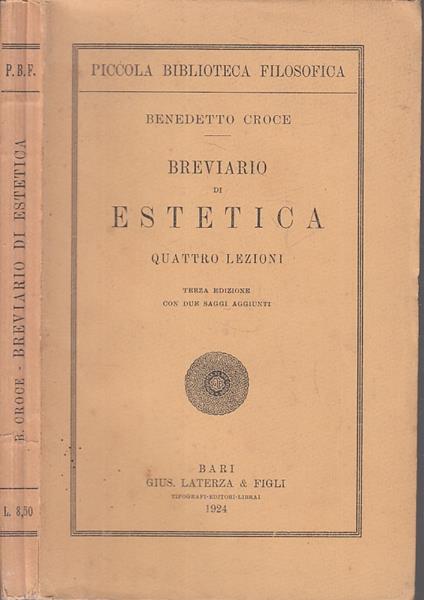 Breviario Di Estetica - Benedetto Croce - copertina
