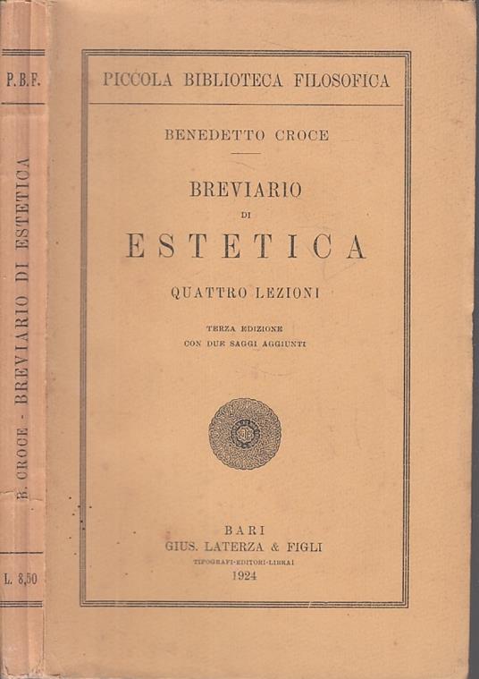 Breviario Di Estetica - Benedetto Croce - copertina