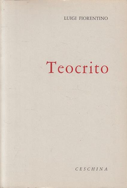 Teocrito - - Luigi Fiorentino - copertina