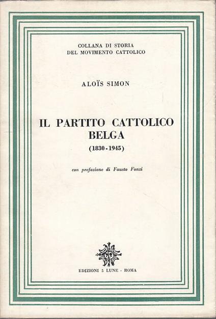 Il Partito Cattolico Belga - copertina