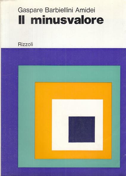 Il Minusvalore - Gaspare Barbiellini Amidei - copertina