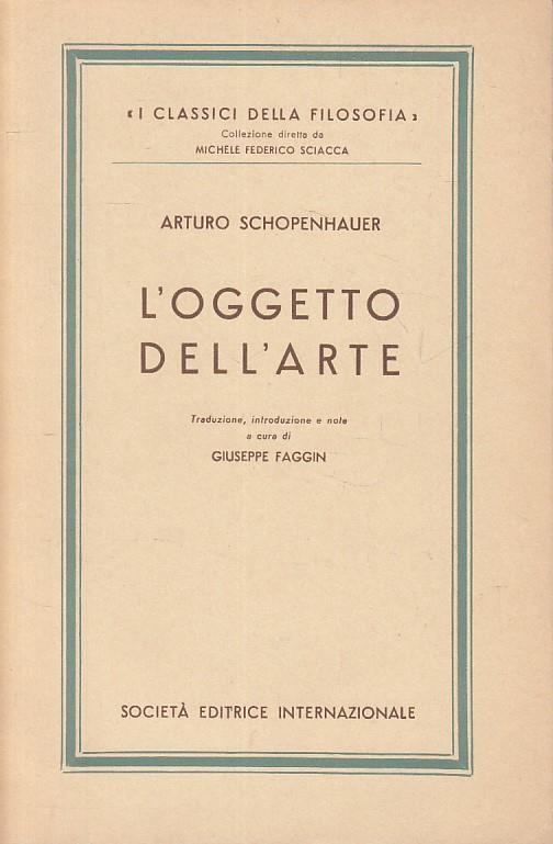 L' Oggetto Dell' Arte - Arthur Schopenhauer - copertina