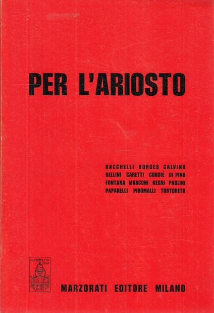 Per L'ariosto - copertina