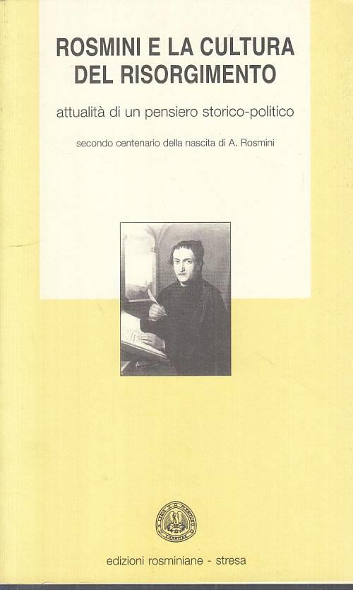 Rosmini E La Cultura Del Risorgimento - copertina