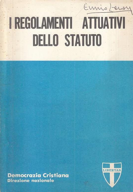 I Regolamenti Attuativi Dello Statuto - copertina