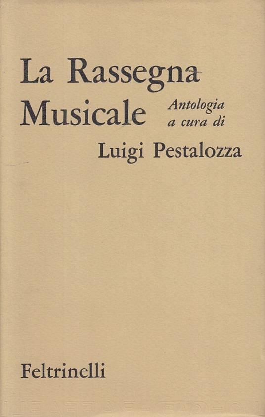 La Rassegna Musicale - Luigi Pestalozza - copertina