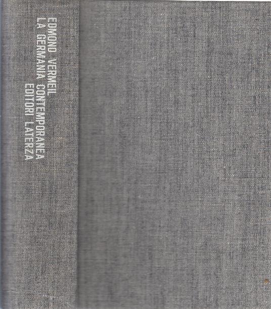 La Germania Contemporanea - Edmond Vermeil - copertina