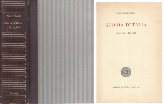 Storia D'italia Dal 1861 Al 1958 - Denis Mack Smith - copertina