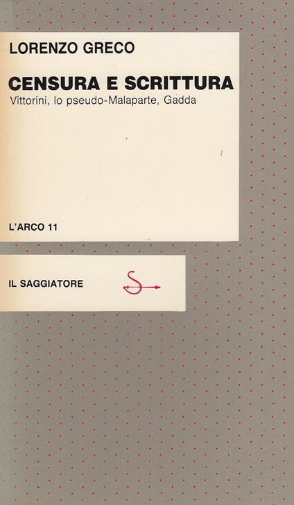 Censura E Scrittura - Lorenzo Greco - copertina