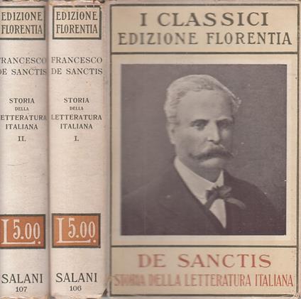 Storia Letteratura Italiana 2 Voll.- De Sanctis- Florentia - copertina