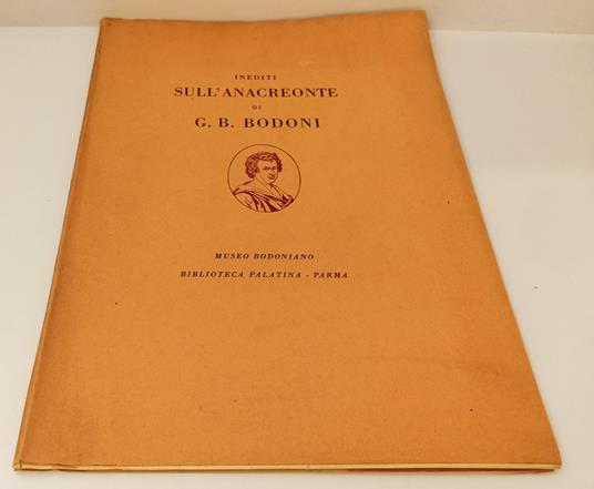 Inediti Sull'anacreonte Di G.B. Bodoni - copertina