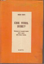 Che Vuol Dire? Dizionario Vocaboli Insoliti