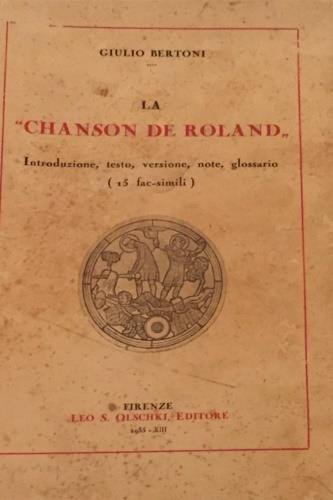 Chanson de Roland - Giulio Bertoni - copertina