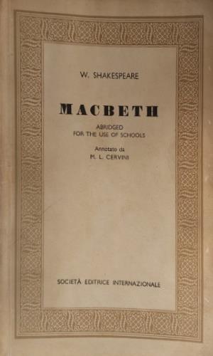 Macbeth - William Shakespeare - copertina
