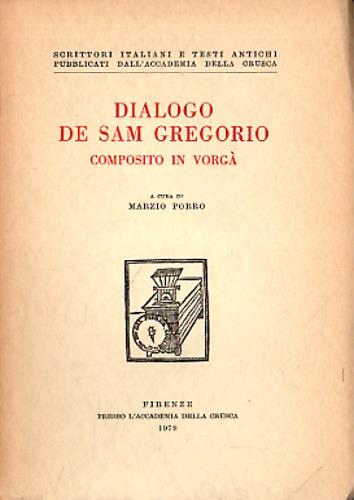 Dialogo de Sam Gregorio composito in vorgà - copertina