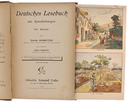 Deutsches Lesebuch Mit Sprechübungen Für Für Quinta. - Schweitzer-Simonnot. - Armand Colin, - 1907 - copertina