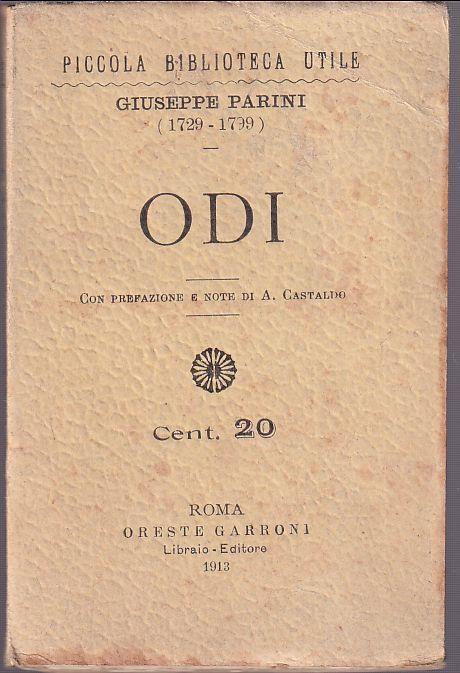 Odi Con prefazione e note di A. Castaldo - Giuseppe Parini - copertina