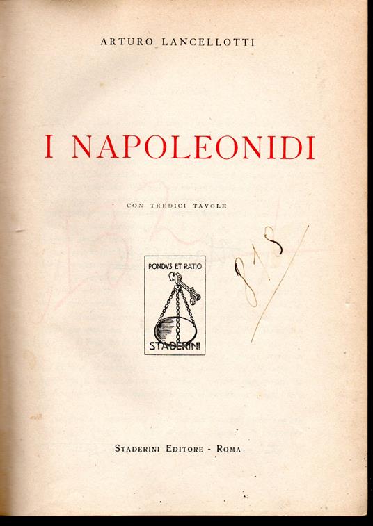 I Napoleonidi - Arturo Lancelotti - copertina