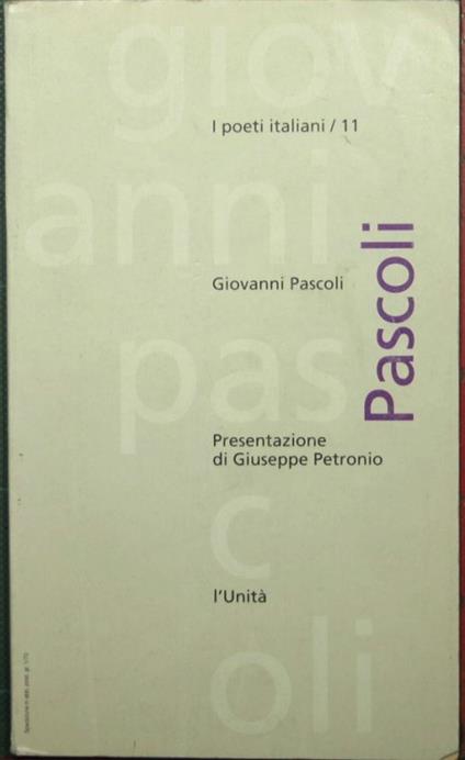 Giovanni Pascoli - Giovanni Pascoli - copertina