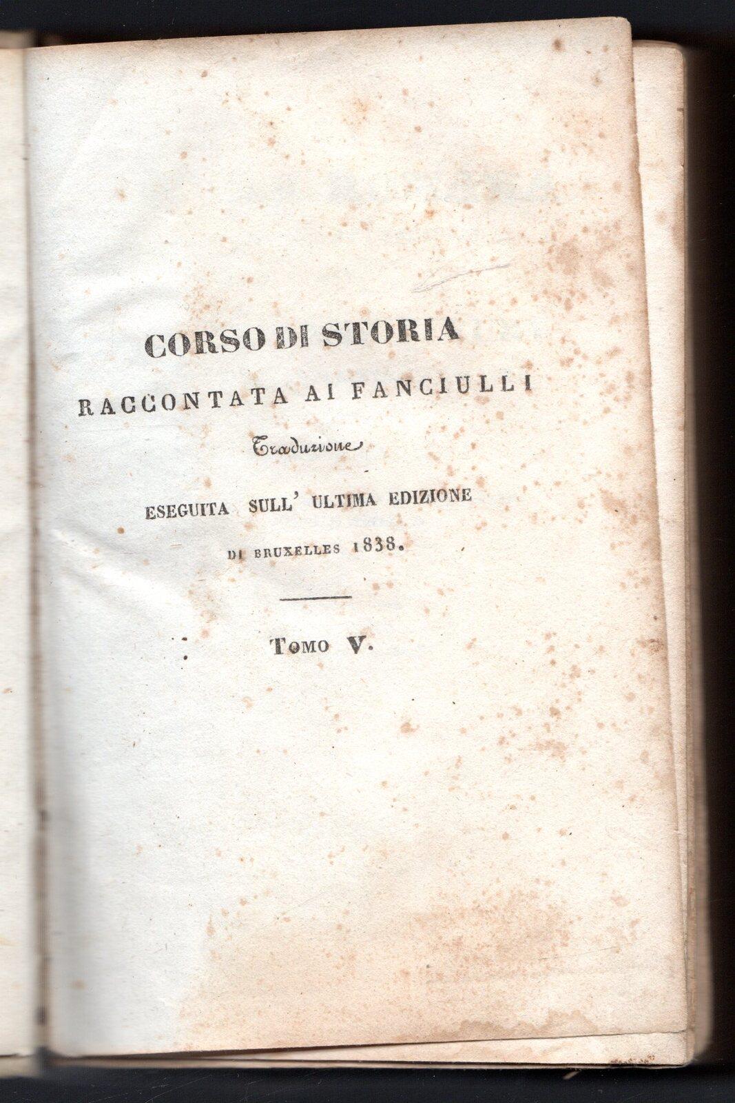 Corso di storia raccontata ai fanciulli. Tomo V