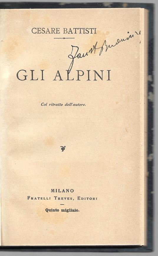 Gli Alpini - Cesare Battisti - copertina
