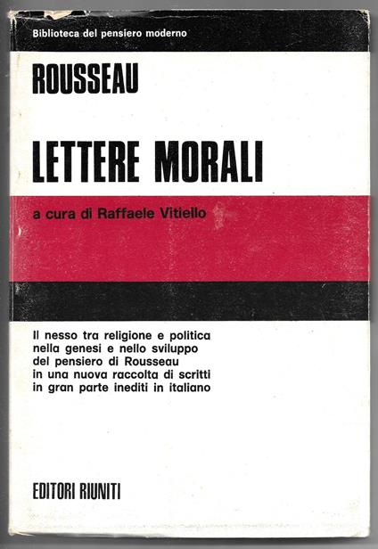 Lettere morali - Jean-Jacques Rousseau - copertina