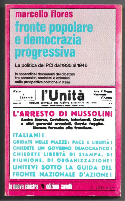 Fronte popolare e democrazia progressiva - La politica del PCI dal 1935 al 1946 - Marcello Flores - copertina