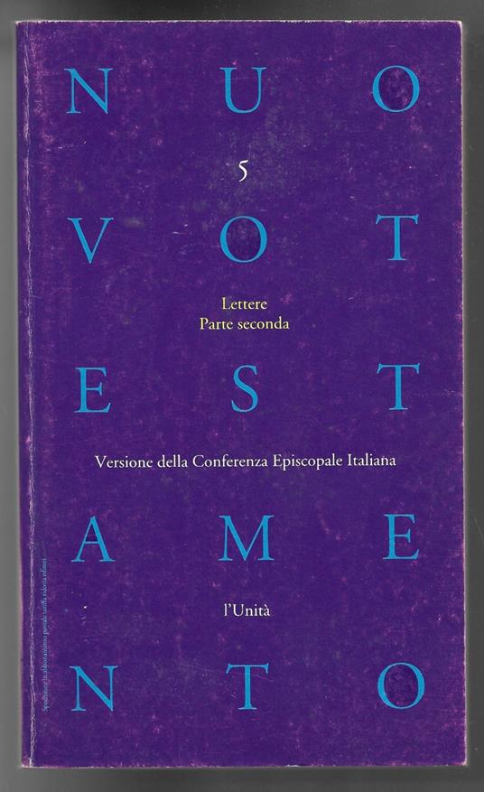Nuovo testamento 5 - Lettere Parte seconda - copertina