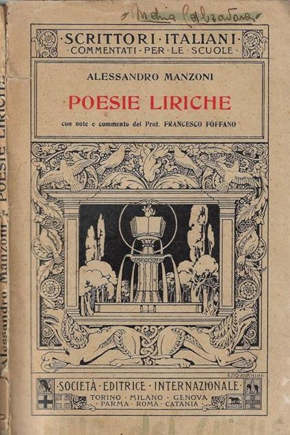 Poesie liriche - Alessandro Manzoni - copertina